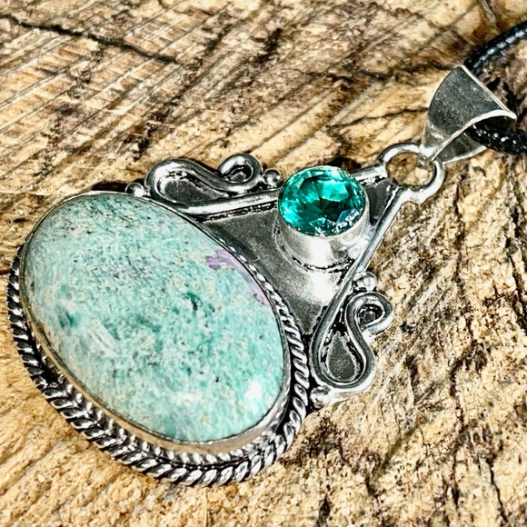 Ruby Fuchsite Pendant 2 1/4” - Picture 5 of 7